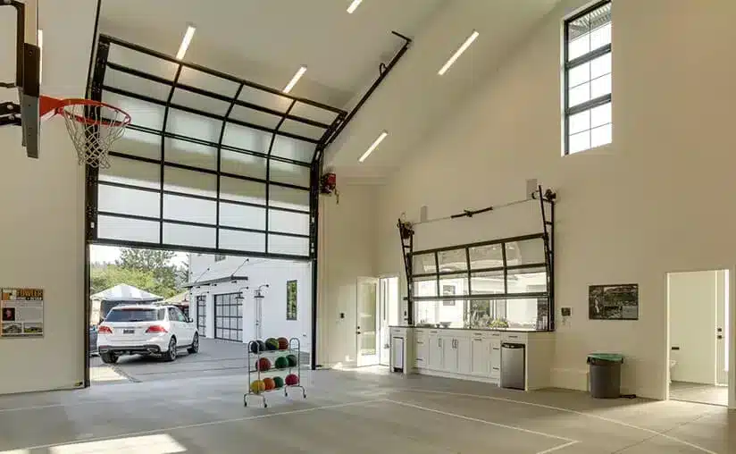 Avante clear black halfdoor inside garage door