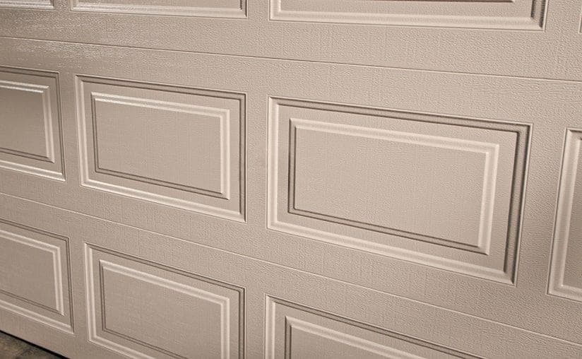 Classic steel close short elegant desert tan garage door