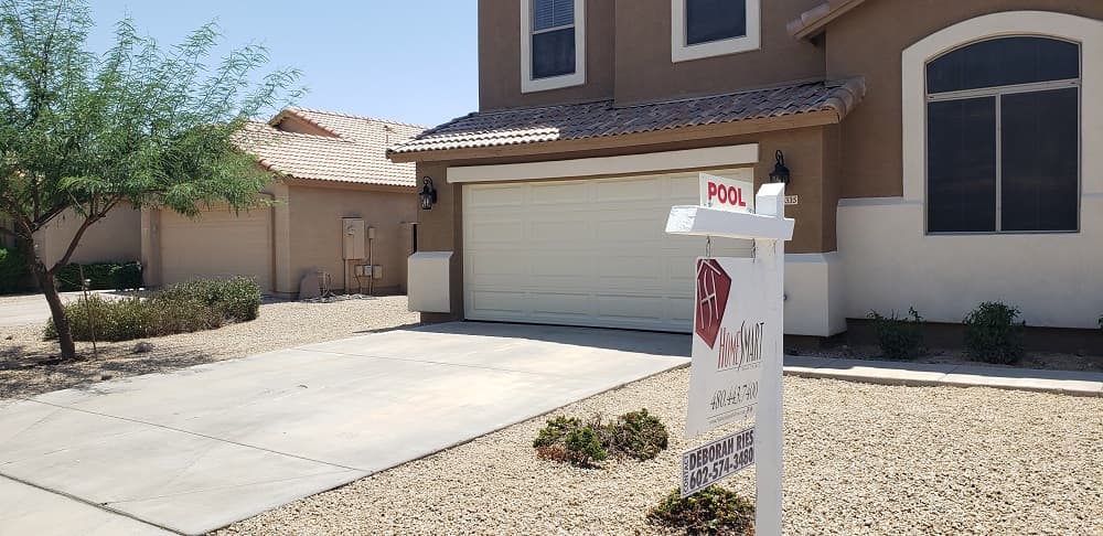 Garage door on an East Valley home serviced by GT Garage Door Repair