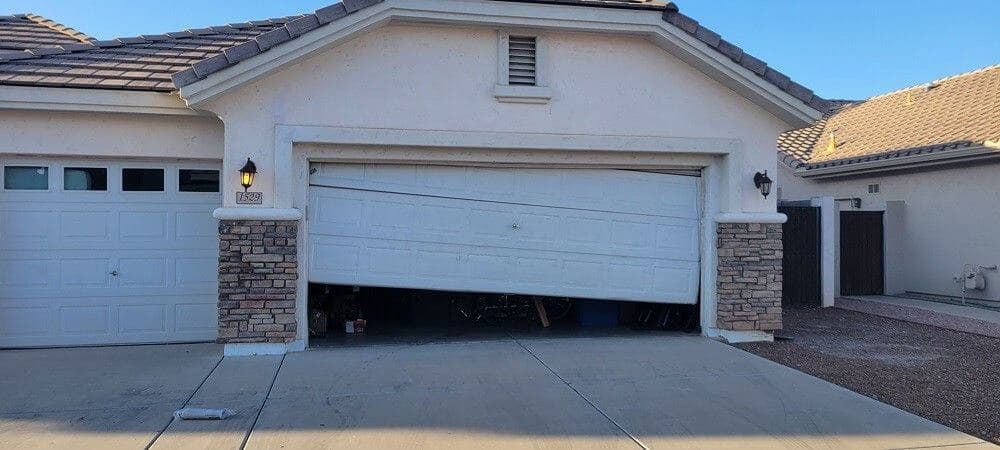 garage door off track repair in chandler