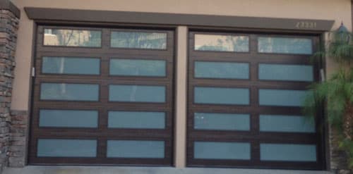 Modern View garage door