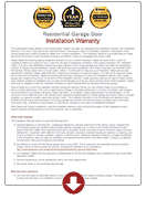 Canyon Ridge Louver: installationwarranty dwnld