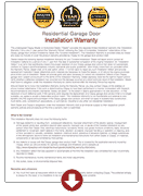 Avante: installationwarranty dwnld