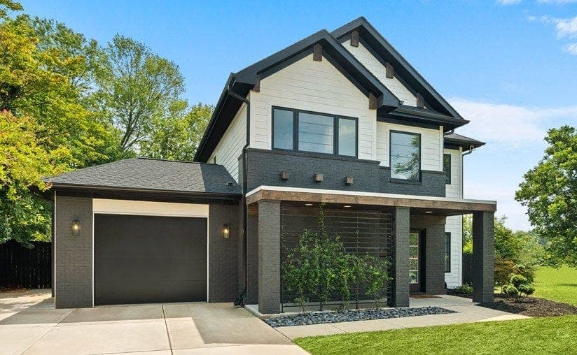 Modern steel solid black