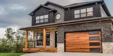 Planks garage door
