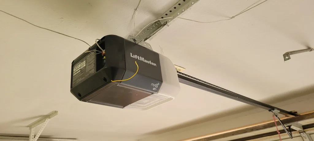 where to program limit or force settings when adjusting a LiftMaster garage door opener