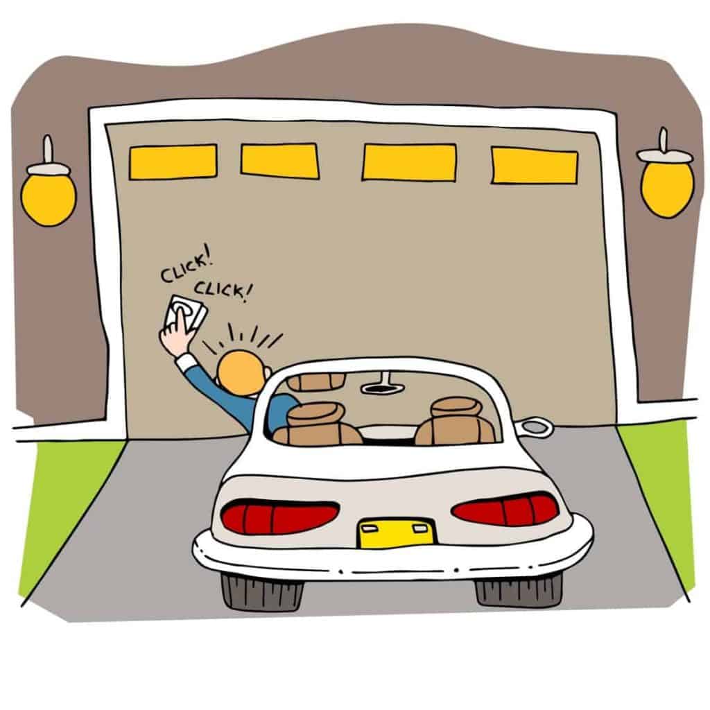 Drawing broken garage remote concept